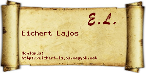Eichert Lajos névjegykártya